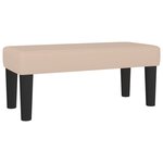 vidaXL Sommier à lattes de lit matelas cappuccino 120x190cm similicuir