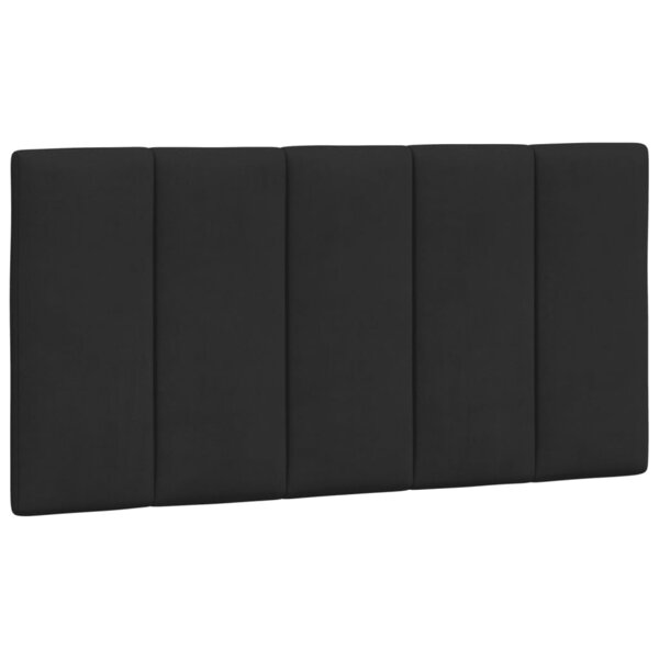 vidaXL Coussin de tête de lit noir 100 cm velours