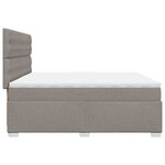 vidaXL Sommier à lattes de lit avec matelas Taupe 200x200 cm Tissu