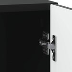 vidaXL Cabinet de chevet Noir 43 x 34 5 x 50 cm Bois d'ingénierie