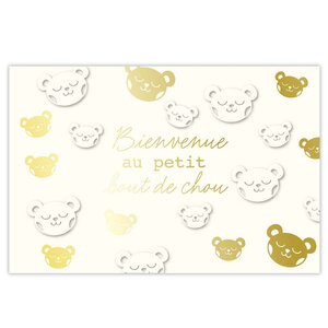 Carte de Vœux Thème Naissance - Plusieurs Styles - Bienvenue au petit bout de chou - Draeger