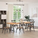 vidaXL Pieds de table à manger en forme de A 2 pièces Anthracite 70 x (72-73) cm Acier