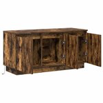 vidaXL Meuble TV avec LED Chêne fumé 100 x 38 x 49 cm