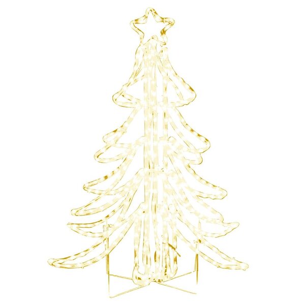 vidaXL Arbre de Noël pliable avec LED Blanc chaud 87x87x93 cm