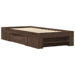vidaXL Cadre de lit sans matelas chêne marron 75x190cm bois ingénierie