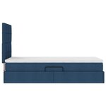 vidaXL Lit avec rangement et matelas Bleu 100 x 200 cm tissu