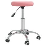 Vidaxl chaise pivotante de bureau rose velours