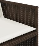vidaXL Ensemble à manger de jardin avec coussins 13 Pièces marron rotin