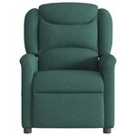 vidaXL Fauteuil inclinable Vert foncé Tissu