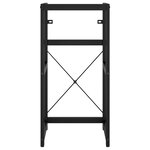 vidaXL Cadre de lavabo de salle de bain vasque à encastrer Noir Fer