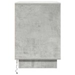 vidaXL Tables de chevet avec LED 2 pièces gris béton 50x34 5x50 cm