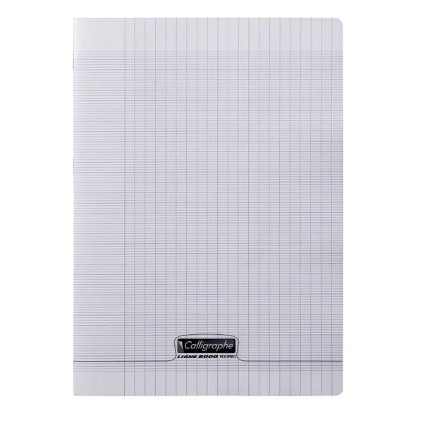 Cahier piqué 8000 POLYPRO A4 48 pages Grands carreaux 90 g - Incolore CALLIGRAPHE