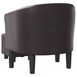 vidaXL Chaise cabriolet avec repose-pied marron similicuir