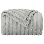 vidaXL Jeté Gris 150 x 130 cm Toison
