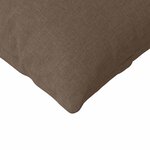 vidaXL Coussins de canapé 2 Pièces Marron 120 x 40 cm tissu