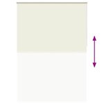 vidaXL Store enrouleur occultant 144 4 x 230 cm  largeur du tissu 140 cm  blanc cassé