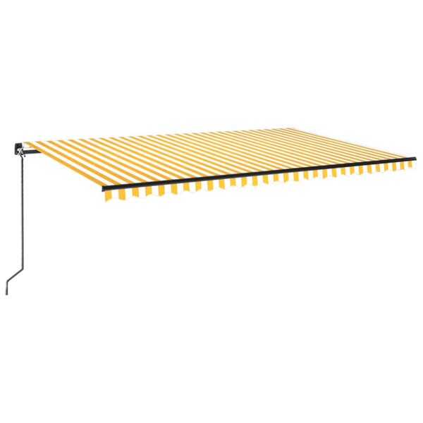 vidaXL Auvent manuel rétractable 500x300 cm Jaune et blanc