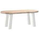 vidaXL Pieds de table basse 4 pièces Blanc 30 cm Acier