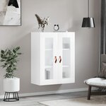 vidaXL Armoire murale blanc brillant 69 5x34x90 cm