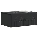 vidaXL Cabinet de chevet mural Noir 49 x 34 5 x 20 cm