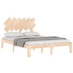 vidaXL Cadre de lit sans matelas bois de pin massif