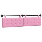 vidaXL Tête de lit suspendue Rose tissu