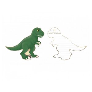 Set de 8 invitations Dino