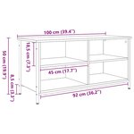 vidaXL Meuble TV Bois Ancien 100 x 40 x 50 cm Bois d'ingénierie