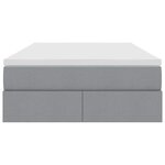 vidaXL Lit avec rangement et matelas Gris clair 120 x 200 cm Polyester