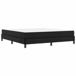 vidaXL Cadre de lit avec matelas Noir 180 x 200 cm tissu