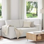 vidaXL Canapé Loveseat 140 cm avec coussin Blanc Faux cuir
