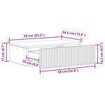 vidaXL Table d'appoint murale 59 x 34 5 x 17 cm Bois d'ingénierie