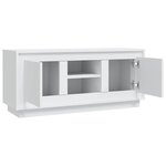 vidaXL Meuble TV blanc 102x35x45 cm bois d'ingénierie