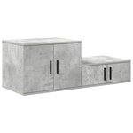 vidaXL Armoire de rangement Gris béton 103 x 41 x 40 cm