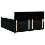 vidaXL Sommier à lattes de lit avec matelas Noir 180x200 cm Tissu