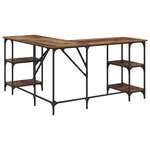 vidaXL Bureau Bois Ancien 139 x 139 x 75 cm Bois d'ingénierie