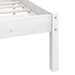vidaXL Cadre de lit sans matelas blanc bois massif 90x200 cm