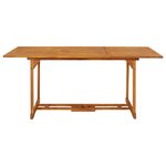 vidaXL Table à dîner de jardin 180x90x75 cm Bois d'acacia solide
