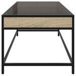 vidaXL Table basse avec LED infini chêne sonoma 90x50x41 cm