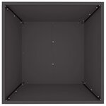 vidaXL Pot de jardin en forme de bol 5 Pièces Noir 50 x 50 x 15 cm Acier