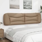 vidaXL Coussin de tête de lit Hvar cappuccino 200 cm similicuir