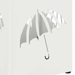 vidaXL Porte-parapluie Blanc 15 5 x 15 5 x 49 cm Acier