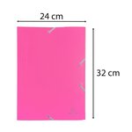 Chemise À Élastique 3 Rabats Polypropylène 4/10e Opaque Eco - A4 - Fuchsia - X 30 - Exacompta