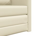 vidaXL Fauteuil-lit au sol 2-en-1 crème 74x77x81 cm en simili cuir