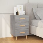 vidaXL Table de chevet sonoma gris 40x40x66 cm bois d'ingénierie