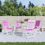 vidaXL Coussins de chaise à dossier haut lot de 4 rose tissu oxford