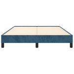 vidaXL Cadre de lit sans matelas bleu foncé 140x190 cm velours
