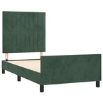 vidaXL Cadre de lit avec tête de lit Vert foncé 80x200 cm Velours