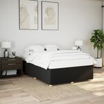 vidaXL Cadre de lit sans matelas noir 140x190 cm tissu