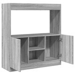 vidaXL Buffet haut sonoma gris 92x33x100 cm bois d'ingénierie